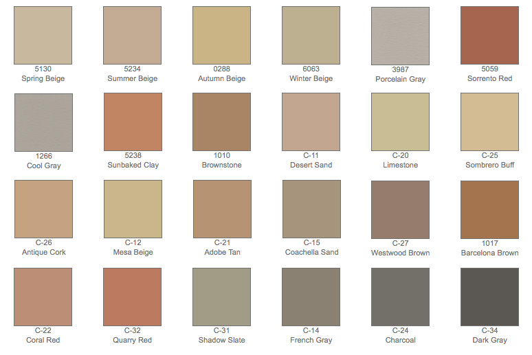 Stamped Concrete Color Chart